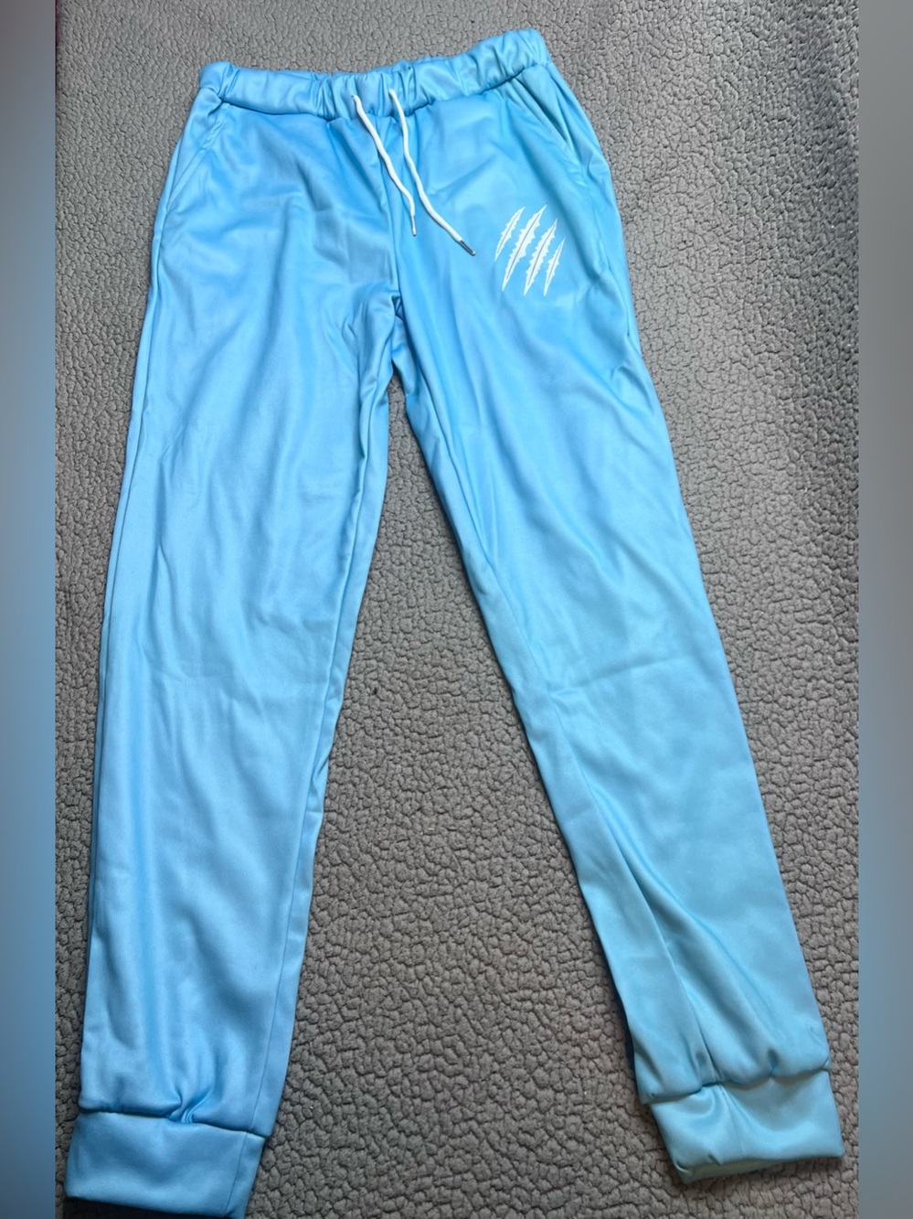 Baby Blue And White Track Pants Women’s Size Medium